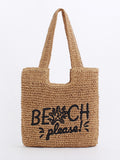Oasis — Tote crochet brodé « Beach Please »