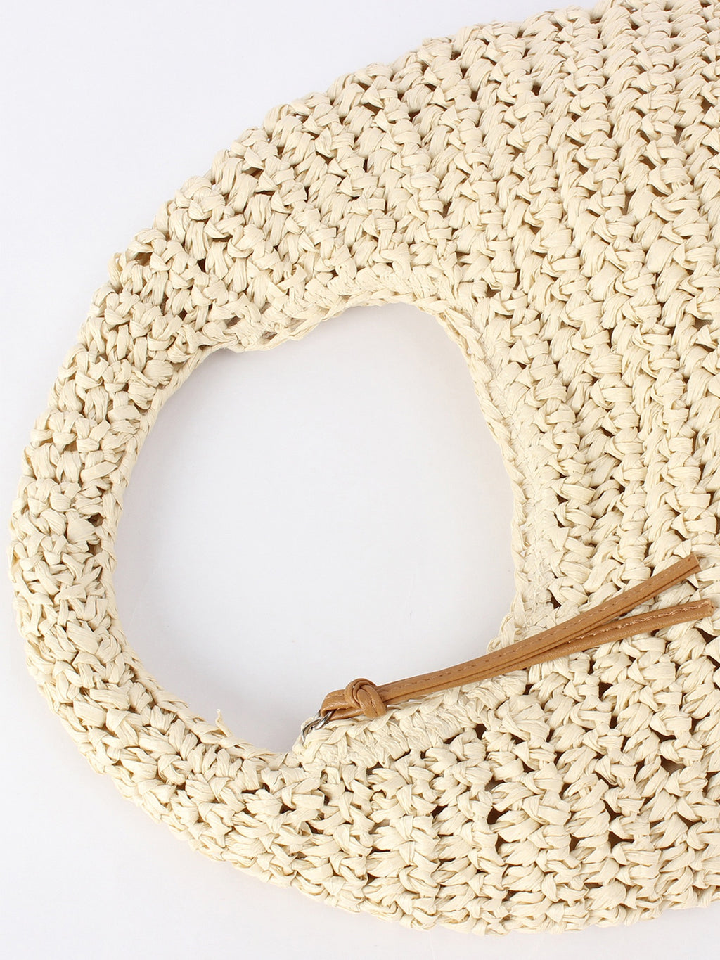Médina — Mini hobo au crochet ivoire, doublure tissu