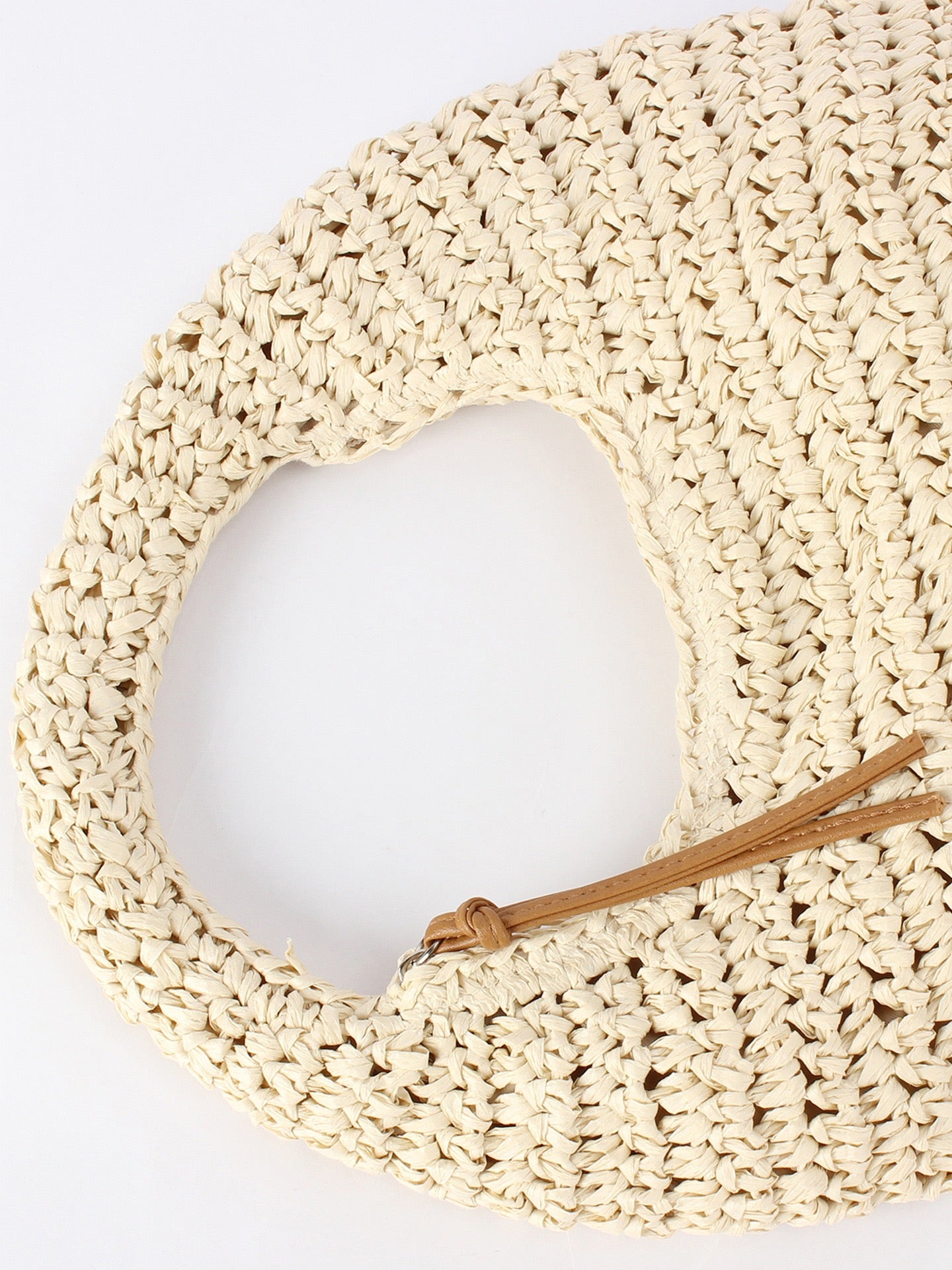 Médina — Mini hobo au crochet ivoire, doublure tissu