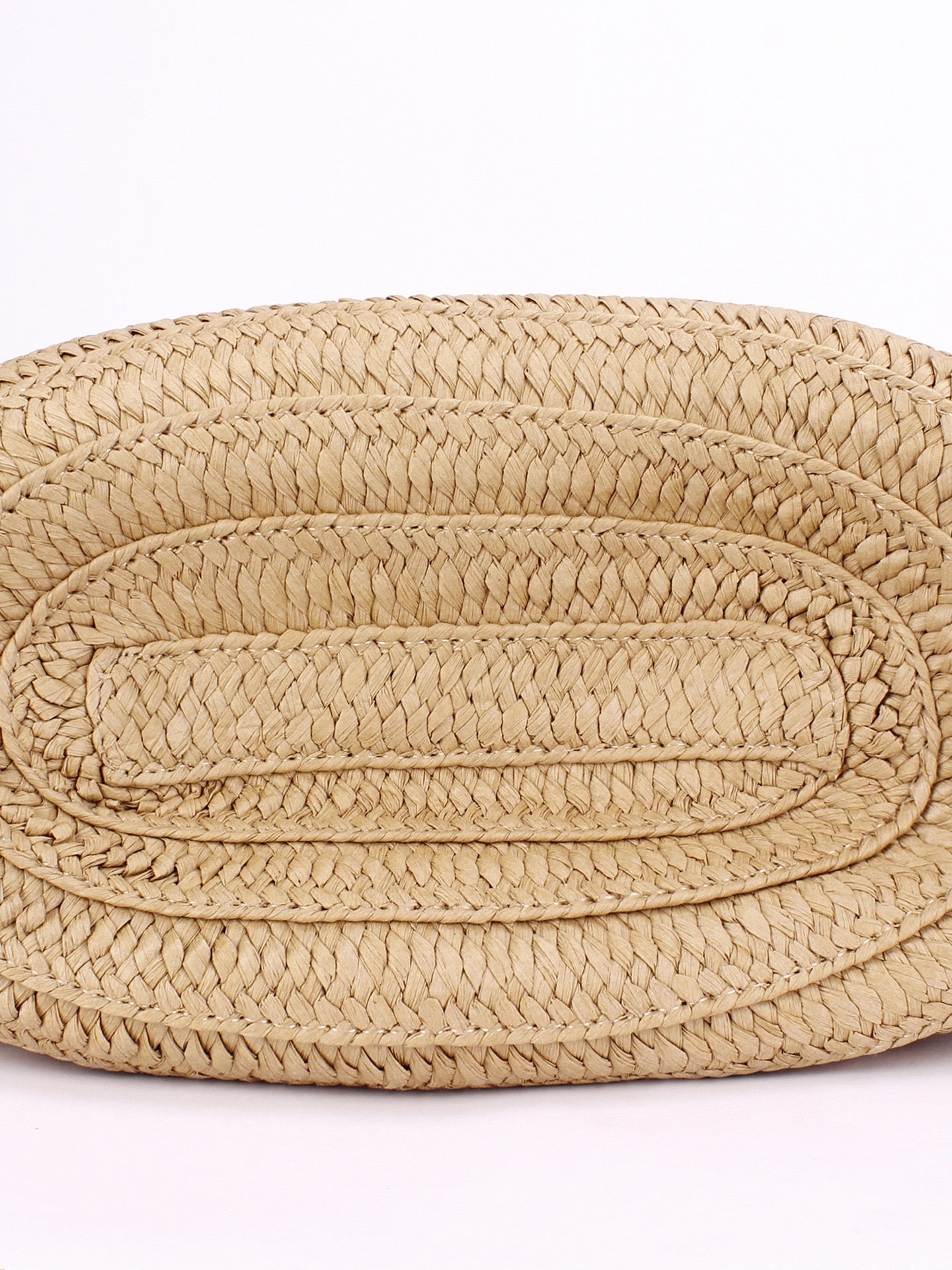 Zéphyr — Grand panier paille à poche cuir & anses cuir