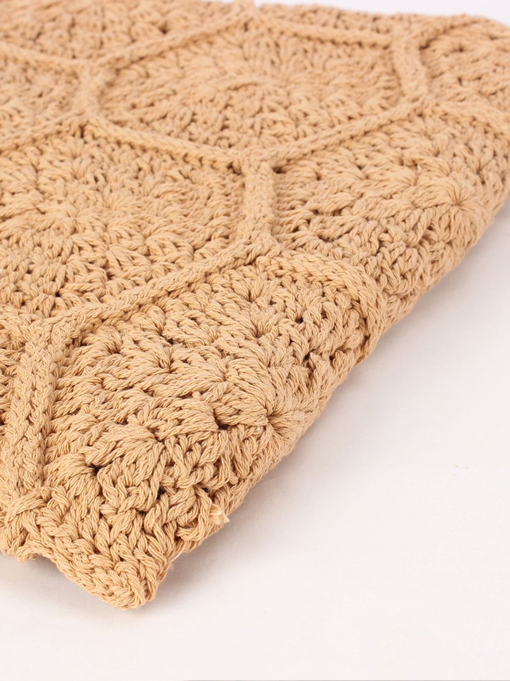 Nomade Bord — Grand cabas crochet, motif granny squares hexagones