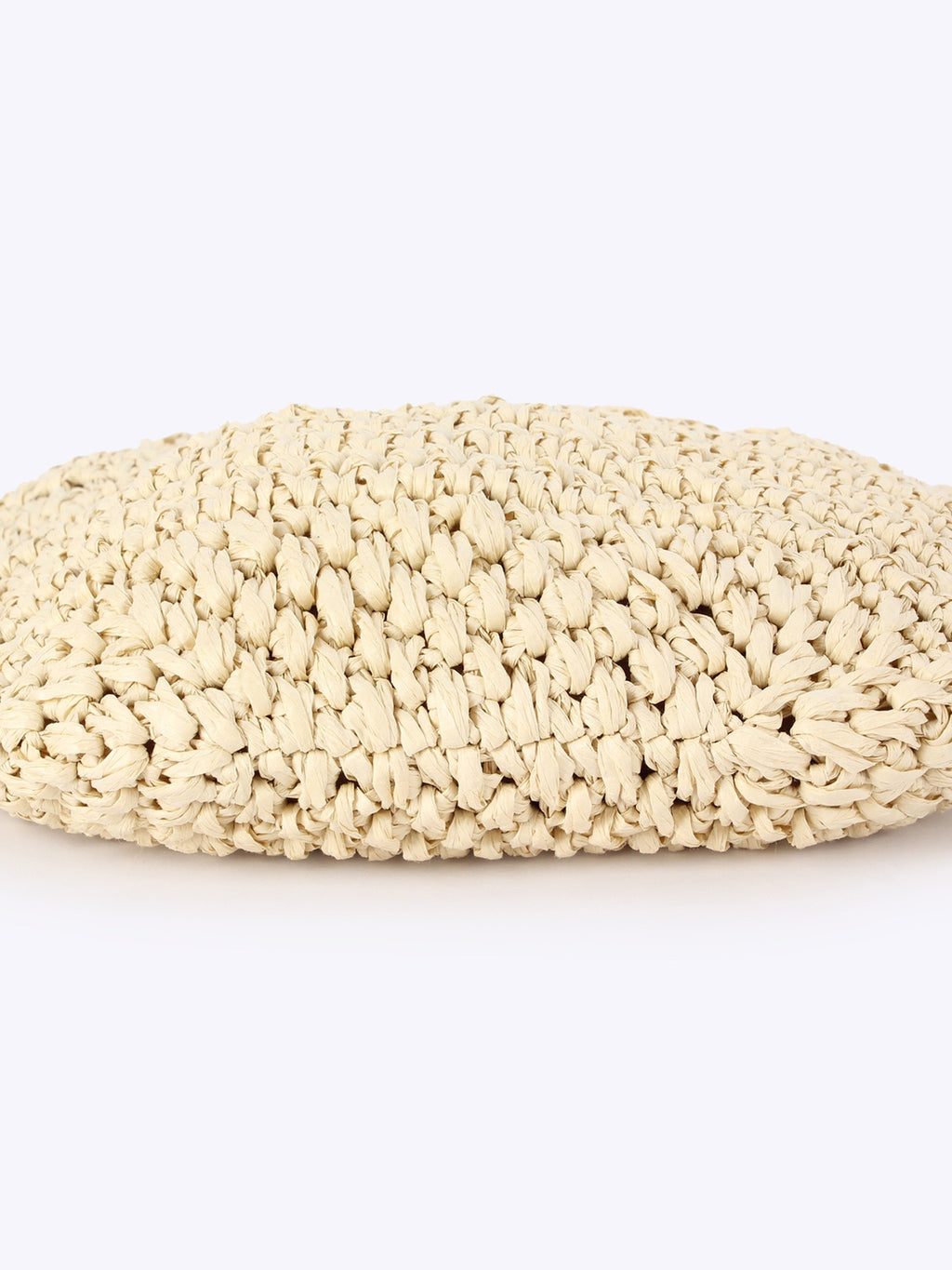 Médina — Mini hobo au crochet ivoire, doublure tissu