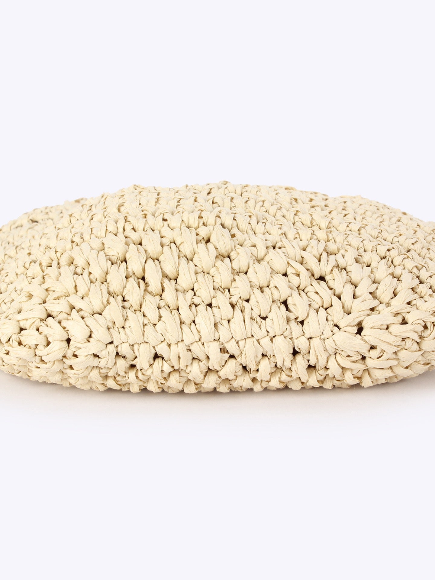 Médina — Mini hobo au crochet ivoire, doublure tissu