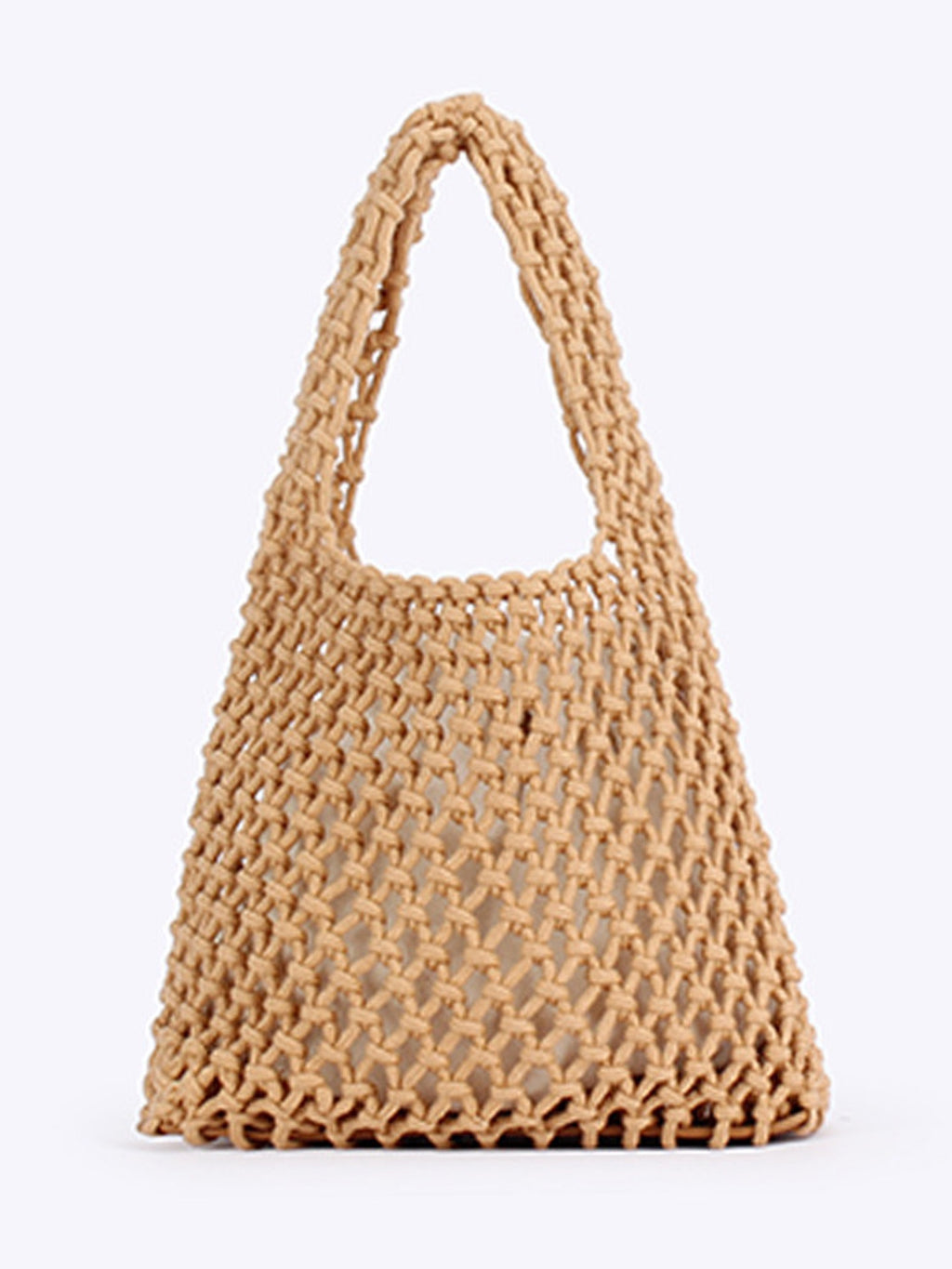 Capri — Mini sac filet macramé fuchsia