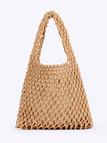 Capri — Mini sac filet macramé fuchsia