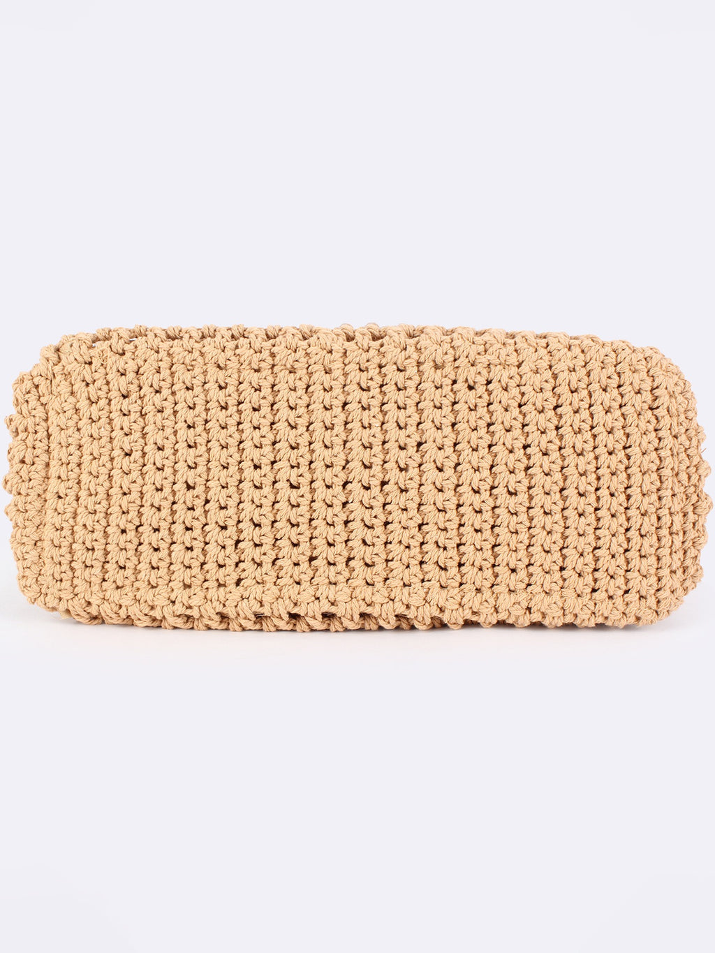 Velours Doré — Sac bandoulière crochet ajouré camel, anse cuir réglable