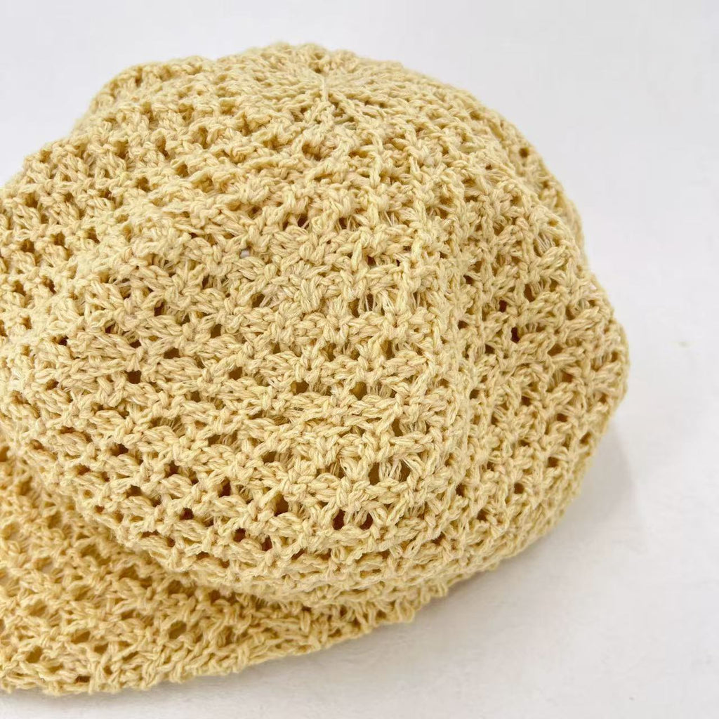 Caramel — Casquette gavroche au crochet ajouré (2 coloris)