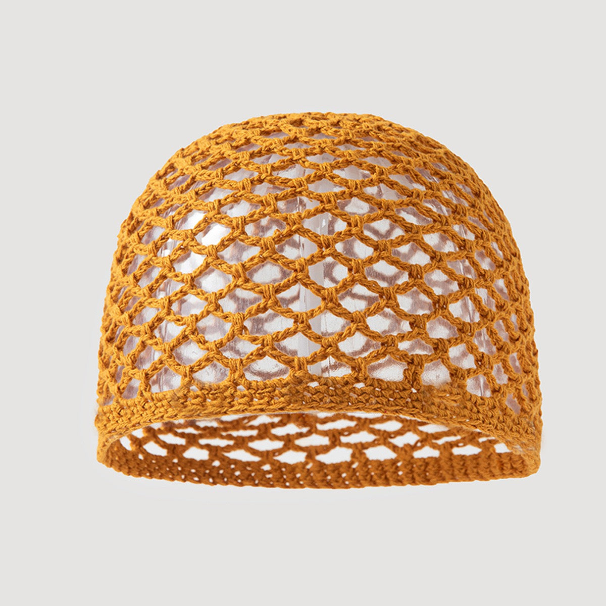 Archipel — Calotte au crochet à motif filet