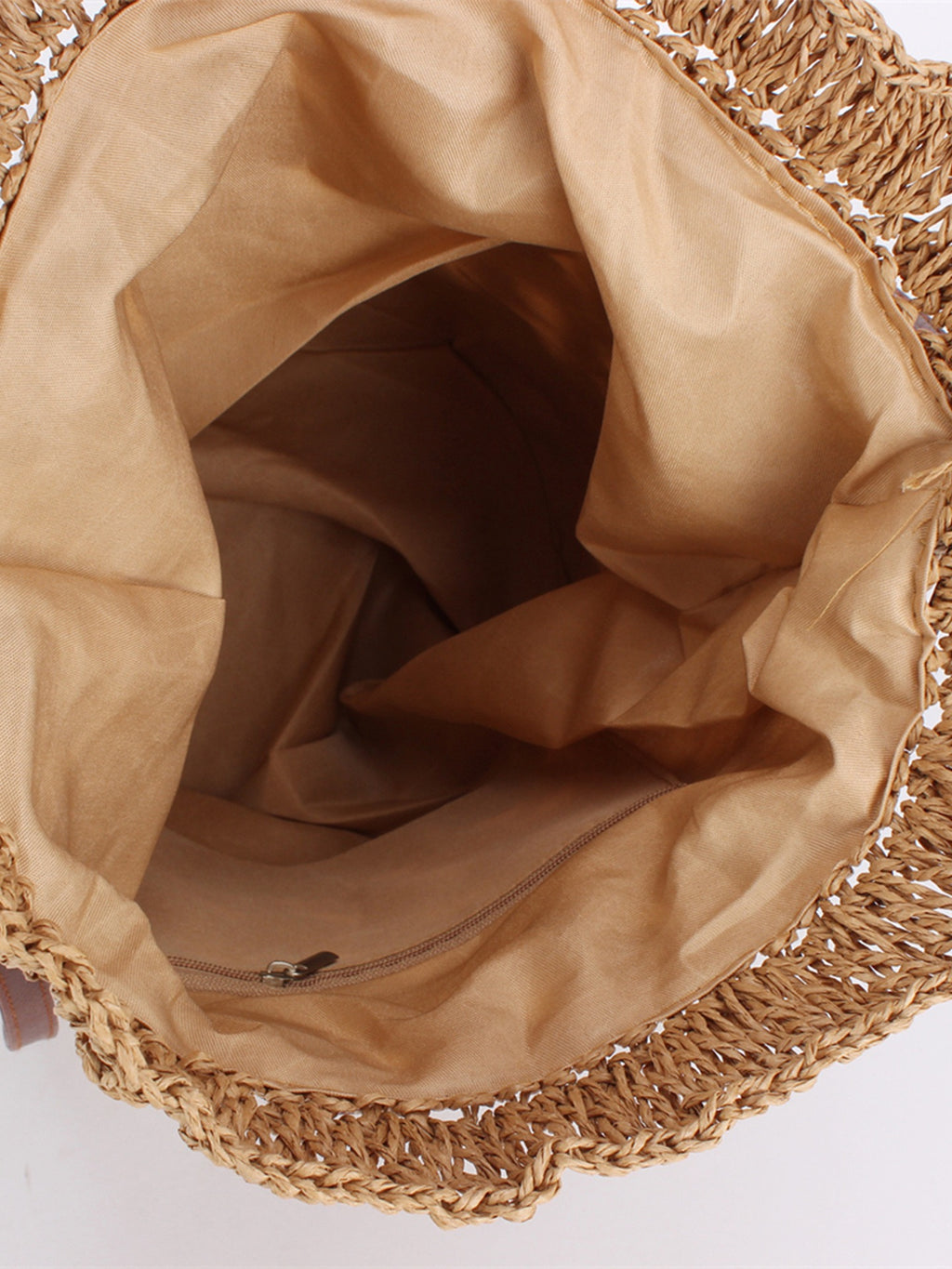 Rivage — Sac seau au crochet, anse cuir réglable