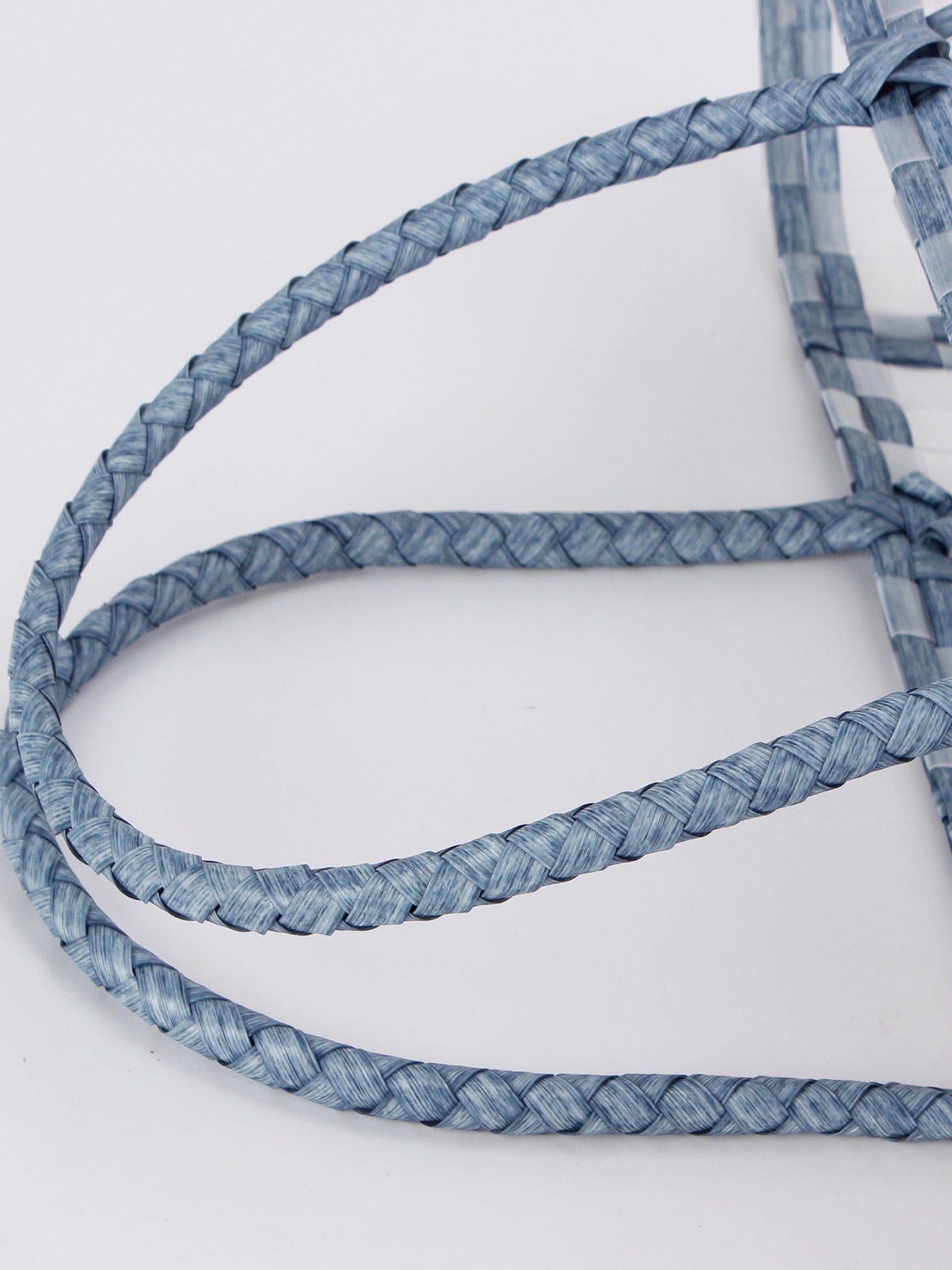 Ciel Étoilé — Petit panier transparent à carreaux bleus