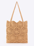 Nomade Bord — Grand cabas crochet, motif granny squares hexagones