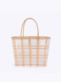 Ciel Étoilé — Petit panier transparent à carreaux bleus