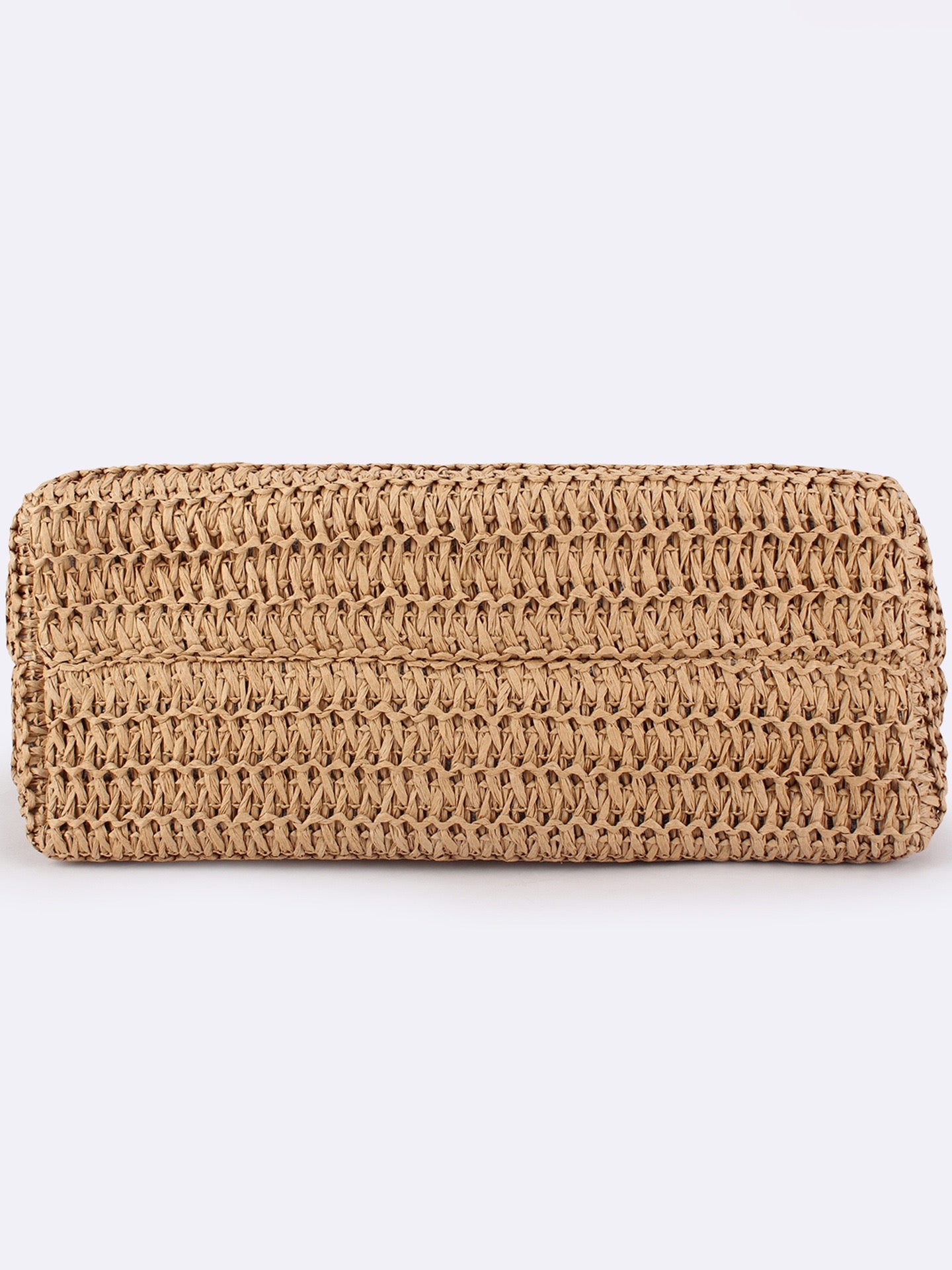 Garrigue — Grand tote en paille à franges, anses cuir
