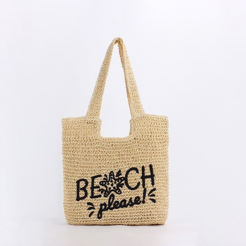 Oasis — Tote crochet brodé « Beach Please »