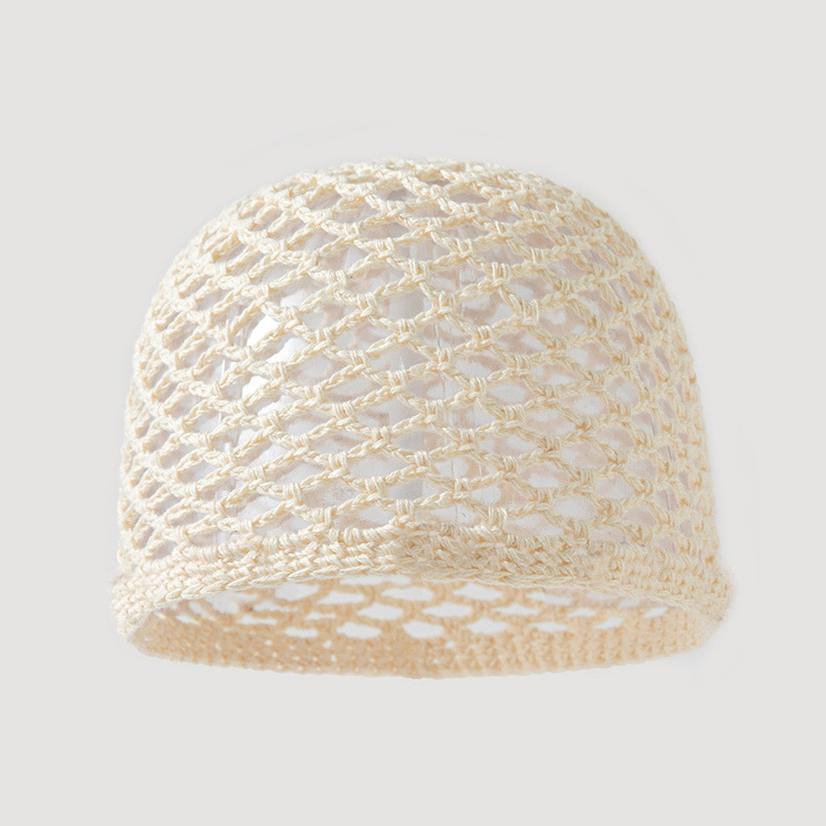 Archipel — Calotte au crochet à motif filet