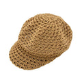 Caramel — Casquette gavroche au crochet ajouré (2 coloris)