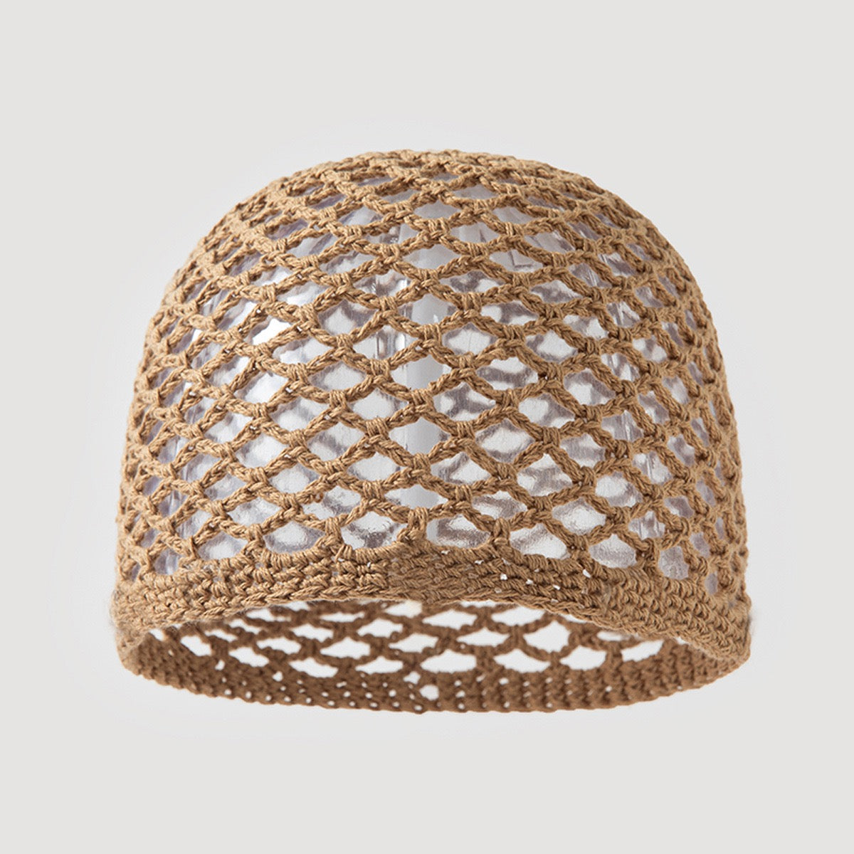 Archipel — Calotte au crochet à motif filet